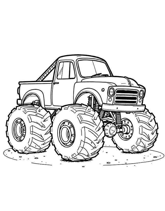 Monster truck coloring page 2